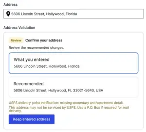 Gravity geolocation Address Validation